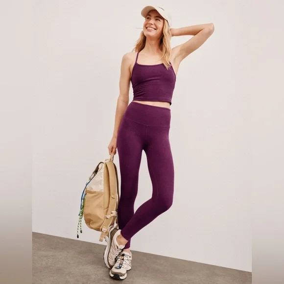 Beyond Yoga Spacedye High Waisted Legging Color Aubergine-Beet Medium - Picture 3 of 13